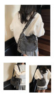 Bolso De Hombro Casual De Denim Lavado Resistente Al Desgaste Con Múltiples Bolsillos Y Gran Capacidad Para Mujer - details 11