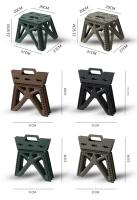 Pequeño Taburete Portátil Plegable Duradero Para Exterior Caza Pesca Playa Camping Soporte De Carga Alto Material De Plástico - details 2
