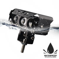 Spotlight LED De Motocicleta Doble Color Bajo/Alto Lente Mini Antigolpes Luz De Conducción Faros Neblina Para Coches Camiones SUV UTV 12V 24V - details 5