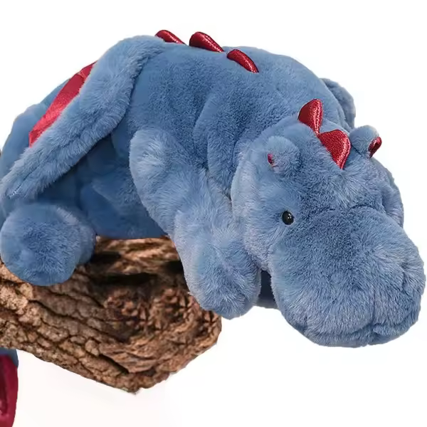 Azul, 70 cm, peluches Lindo dragón de peluche, dinosaurios con peso - 1