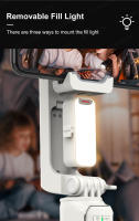 Stabilizador Gimbal A10 Con Tripé Y Luz De Rellenado Para Smartphone Vlog Video De iPhone Telescopio Roda Removible Para Grabación De Video - details 9