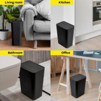 Cesta De Basura De Baño 10L Con Tapa De Presión Ecológica Para Toilette Dormitorio Sala De Estar - Recipiente De Desperdicios De Plástico Con Tapa Pop-Up - details 5