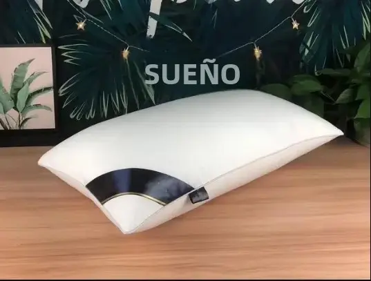 Almohada Suave De Algodón Blanca 1PC Rebound Para Dormitorio Cómoda Para Descansar Y Sueño Filling De Poliéster 100% - 1