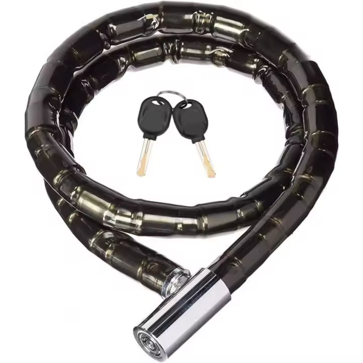 Cadena Candado pitón para Motos, Bicicletas, patinetes de 1m Metro blindada antirrobo Scooter - 1