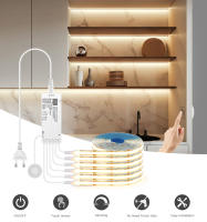 Tira De Luces LED COB 12V 320LED/M Con Sensor De Movimiento De Mano Y Interruptor Táctil Dimmer Para Iluminación DIY De Armario Pantry Showcase - details 0