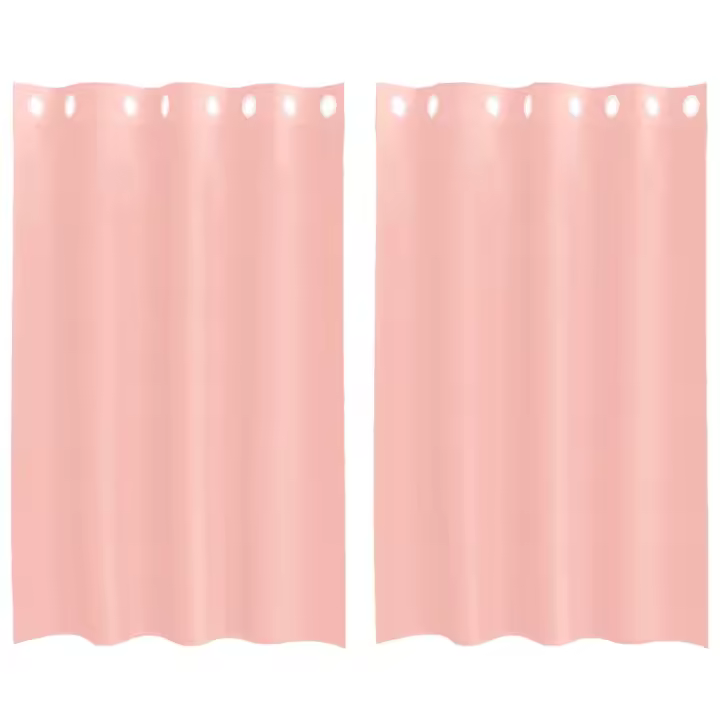 vidaXL Cortinas de gasa con ojales 2 uds rosa 140x175 cm - 1