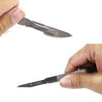 20pcs Hojas De Afilado De Acero De Carbono 11# 23# Para Scalpel Cuchillo Metálico Grueso Con Mango Antideslizante Para Cirugía Y Reparación PCB Herramienta De Corte DIY - details 1