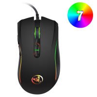 Ratón De Juego Profesional Con Iluminación LED De 7 Colores Brillantes Diseño Ergonómico 3200 DPI Para LOL CS Gamer Alta Gama - details 1
