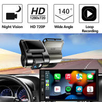 Radio De Coche 7 Pulgadas 2 Din Pantalla Táctil Reproductor De Vídeo Con Cámara De Retroceso Y Cámara De Dashboard Bluetooth Navegación USB FM AUX Entrada Car Video Player Con Dash Cam Y Cámara De Retroceso - details 2