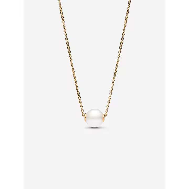 Pandora - Collar de Perlas cultivadas de Agua Dulce-Baño de Oro de 14K - 1