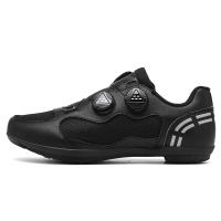 Zapatos De Ciclismo Para Hombre MTB Transpirables Negros Con Plataforma Plana Y Cierre De Bloqueo Libre Material De Suela De Goma Cómodos Para Bicicleta De Montaña Y Zapatillas De Ciclismo - details 8
