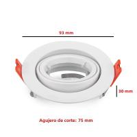 Marco De Luz Spot Redondo Ajustable Para Bombilla MR16 GU10 Soporte De Instalación Recessed Para LED Funda De Luces De Techo - details 5