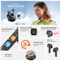 Auriculares para juegos de deportes electrónicos E40, auriculares inalámbricos con Bluetooth con pantalla digital TWS y reducción de ruido para llamadas - details 0