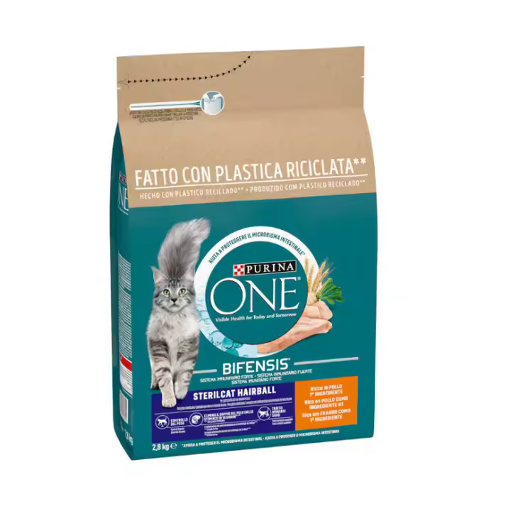 Comida para Gato PURINA ONE Bifensis Hairball Pavo y Cereales 1,5kg - 1