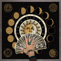 Mantel De Taro Con Doce Constelaciones Y Cielo Estrellado 1pc Decoración De Juego De Tarot Estilo Moderno Poliéster 100% - details 37