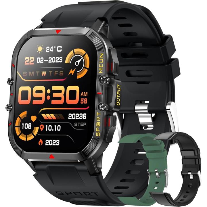 2026 Reloj Inteligente Hombre con Llamada y Whatsapp, 2,0" AMOLED 5ATM Impermeable Reloj Smartwatch 123 Deportivo Hombre con Monitor Sueño, Oxígeno Sanguíneo, Podómetro, Pulsómetro para Android iOS