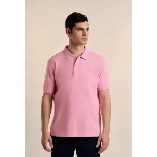 Polo Valecuatro clásico algodón piqué rosa - 1
