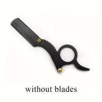 Cuchilla De Afeitar De Acero Inoxidable Para Cejas Herramienta De Limpieza Facial Sin Cuchillo Soporte Para Tijeras De Seguridad Para Hombres - details 6