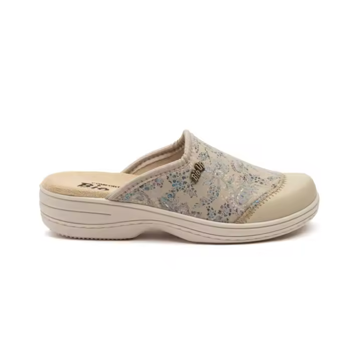 Zuecos Anatómicos de piel beige y lycra by Bio Up Piel y tejido elastico Piel y textil Textil ergonómica - 1