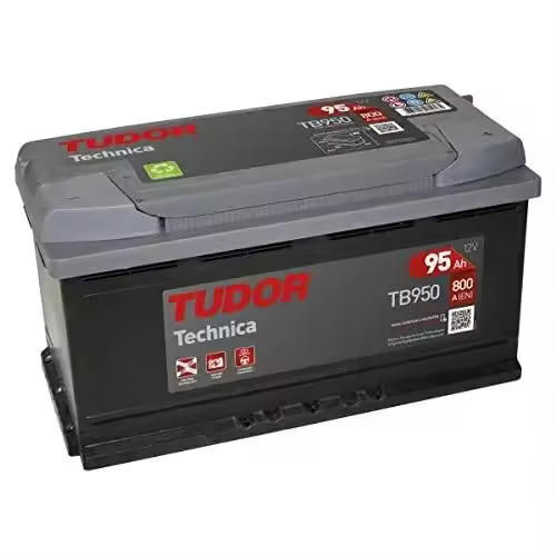 Tudor TB950 Batería de coche de Plomo Calcio 95Ah 800A, Gama Technica, para Automóvil de turismo - 1