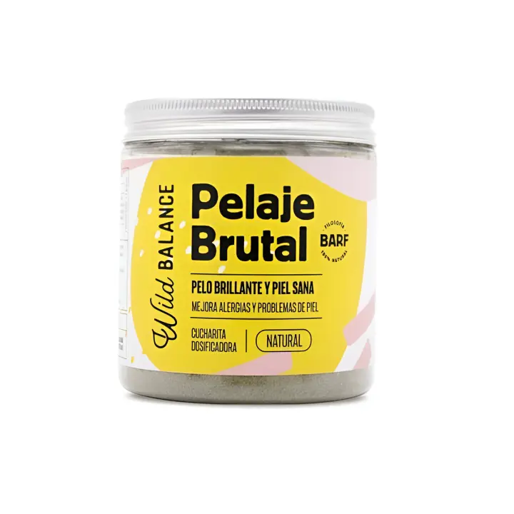 Wild Balance – Pelaje Brutal 100 g - Suplemento Natural para Piel y Pelo de Perros y Gatos - Reduce Caída, Picores y Da Brillo al Manto - 1