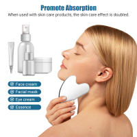Placa De Masaje Gua Sha De Acero Inoxidable Herramienta De Masaje Para Ojos Cara Y Cuerpo Placa De Scraping Facial SPA Descongestionante Y Rejuvenecedora - details 1