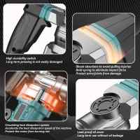 Taladro percutor eléctrico de 1200 W y 1050 RPM, 3 en 1, de alta resistencia, con embrague de seguridad y mango giratorio de 360° para hormigón, madera y metal - details 4