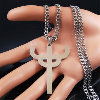 Collar De Acero Inoxidable Gótico Judas Priest Para Mujer Color Plata Con Colgante Santo Cadena De Moda Tendencia N1181S03 - details 4