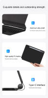 Funda Inteligente Con Teclado Mágico Para Samsung Galaxy Tab S10+ S10 plus 12.4 Pulgadas Cubierta De Teclado Para Tableta Con Teclas En Portugués Español Y Coreano - details 15