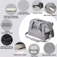 Mochila Porta Mascotas Para Perros Y Gatos Transpirable Tamaño Medio Material Oxford Adecuada Para Todas Las Estaciones - details 0