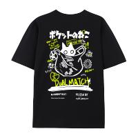 Camiseta De Verano Para Hombres Y Mujeres Estampado De Gato Harajuku Kawaii Manga Corta Casual Prenda Suelta Y2K Para Parejas - details 6