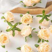 100Pcs Rosas De Seda Artificiales Para DIY Caja De Caramelo Decoración De Navidad Jardín Arco Boda Corona Accesorios - details 14