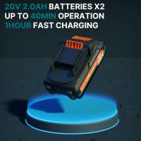 Soplador de hojas eléctrico inalámbrico, 3000W, 21V, 2 modos de velocidad, para el cuidado del césped, Soplador de hojas sin cuerda Patio, batería Makita de 18V - details 3
