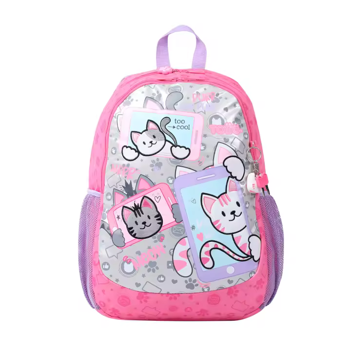 Totto Mochila escolar  Selfie  -Dimensiones:32 x 44 x 13 cm-Material:Poliester - 1