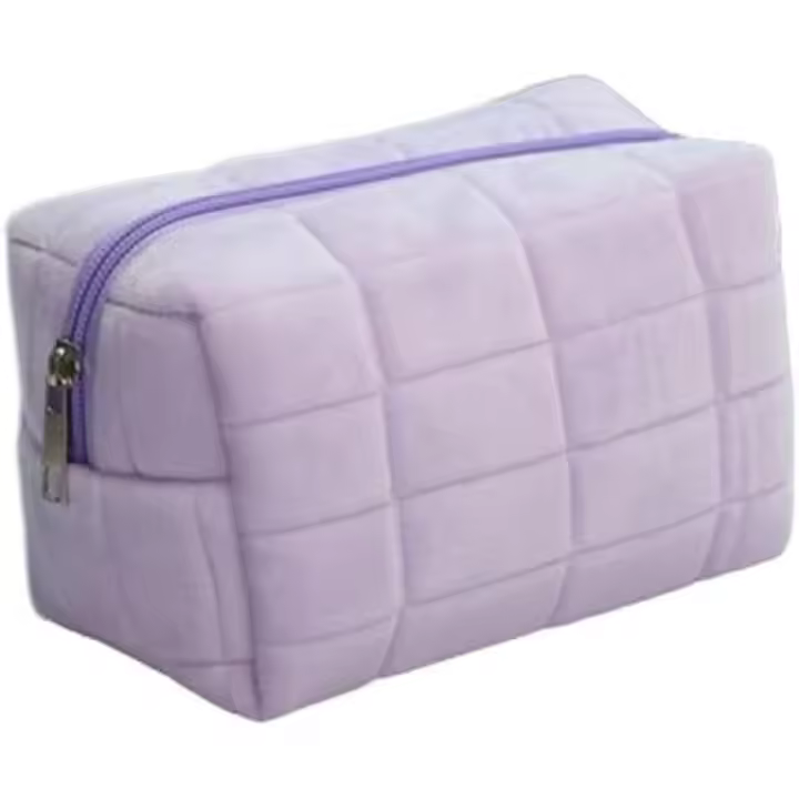 Bolsa de maquillaje pequeña bolsa de cosméticos bolsa de cuidado de la piel accesorios lindos bolsa de maquillaje (púrpura) - 1