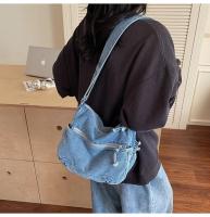 Bolso De Hombro Casual De Denim Lavado Resistente Al Desgaste Con Múltiples Bolsillos Y Gran Capacidad Para Mujer - details 22