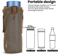 Bolsa De Almacenamiento Táctico Para Botella De Agua De Ciclismo Al Aire Libre Con Funda De Malla Pouch De Molle Doblablable Para Mochila Unisex Negro Arena Verde - details 16