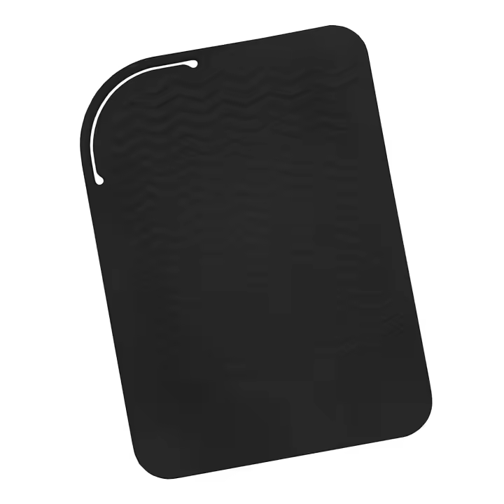 Alfombrilla de viaje de silicona negra resistente al calor, almohadilla anticalor para alisadores de pelo, rizadores, planchas planas y otros estilos calientes - 1