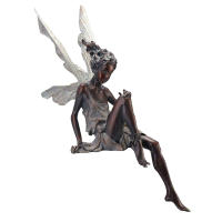 Estatua De Hada Floral Decoración De Jardín Durabilidad Calidad Para Fuente De Exterior Paisajismo Jardinera Regalo - details 11