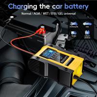 Cargador de batería de coche de 7 etapas, litio, 12 V, 6 A, 24 V, 3 A, para reparación de pantalla táctil, carga de plomo ácido húmedo, pantalla LCD digital - details 9