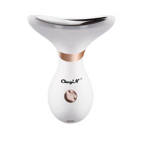 CkeyiN Máquina De Levantamiento Facial Y Cuello Masajeador Fototerapia Instrumento De Masaje Ocular Vibration Anti Arrugas Eliminador De Doble Mentón - details 14