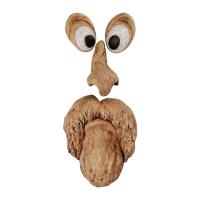 Decoración De Jardín Arte De Escultura De Rostro De Árbol En Resina Caricatura De Anciano Con Caras Y Piernas Para Exterior - details 8