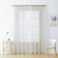 2PCS Cortinas Blancas Transparentes 2 Panel Set Con Bolso De Tubería Ventanas Modernas Para Sala De Estar/ Habitación - details 8