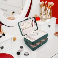 Joyero de viaje, organizador de joyas de viaje, joyero verde para niñas, estuche de viaje para joyas, joyero para mujeres - details 1