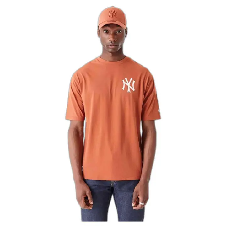 Camiseta de Manga Corta New Era Oversized New York Yankees Mlb World Series para hombre en color naranja - 1