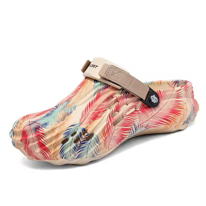 Sandalias De Hombre De Talla Grande Para Verano Moda Plataforma Cómodas Clogs Con Eje En EVA Zapatos De Jardín Slip-On Para Playa - 1