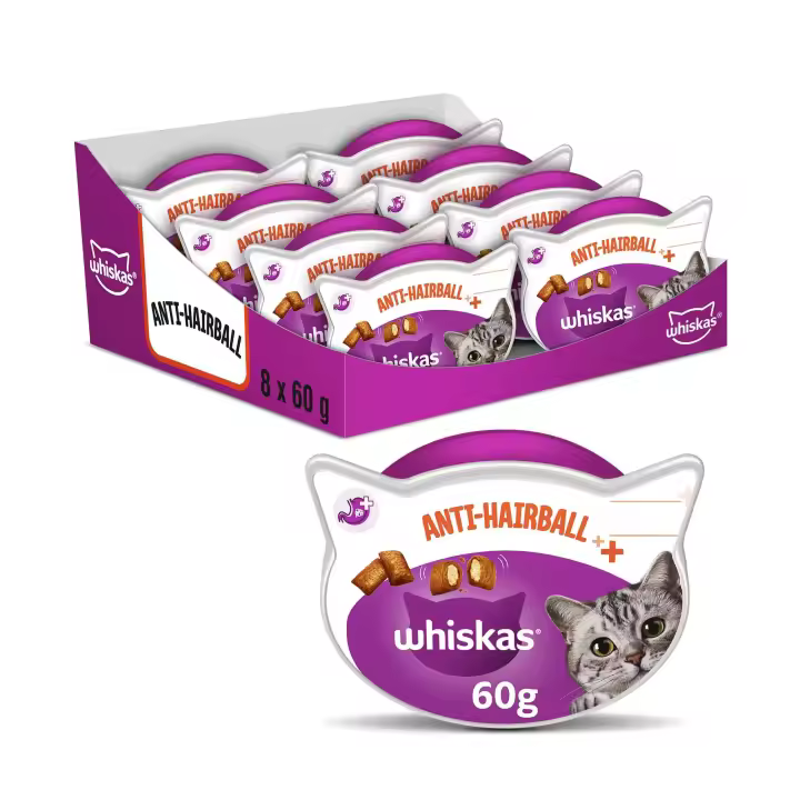 Whiskas Anti-Hairball Pack de 8 cajas de 60 gr - 1