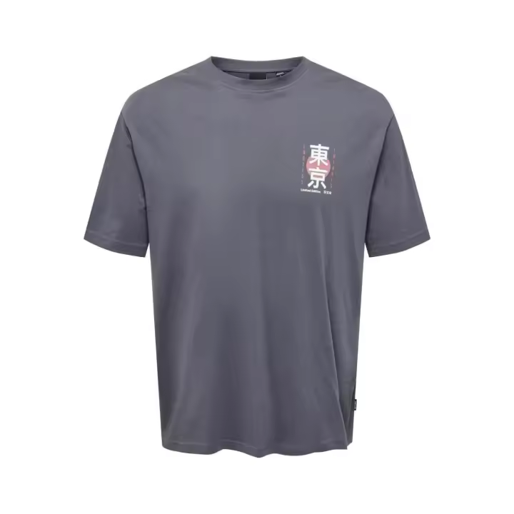 ONSKEANE RLX SS PRINT TEE Grey Pinstripe ENDLESS - 1