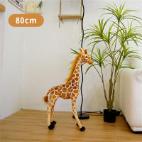 Gran Peluche De Giraffa Real Vida Juguete De Peluche De Animal Suave Para Decoración De Habitación Regalo De Cumpleaños Para Niños - details 3