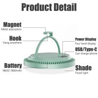 Linterna De Camping Heinast 7800mAh Recargable Con LED Y Magnete Y Gancho Luz Fuerte Portátil Linterna De Túnel Para Trabajo Y Reparación Impermeable - details 9